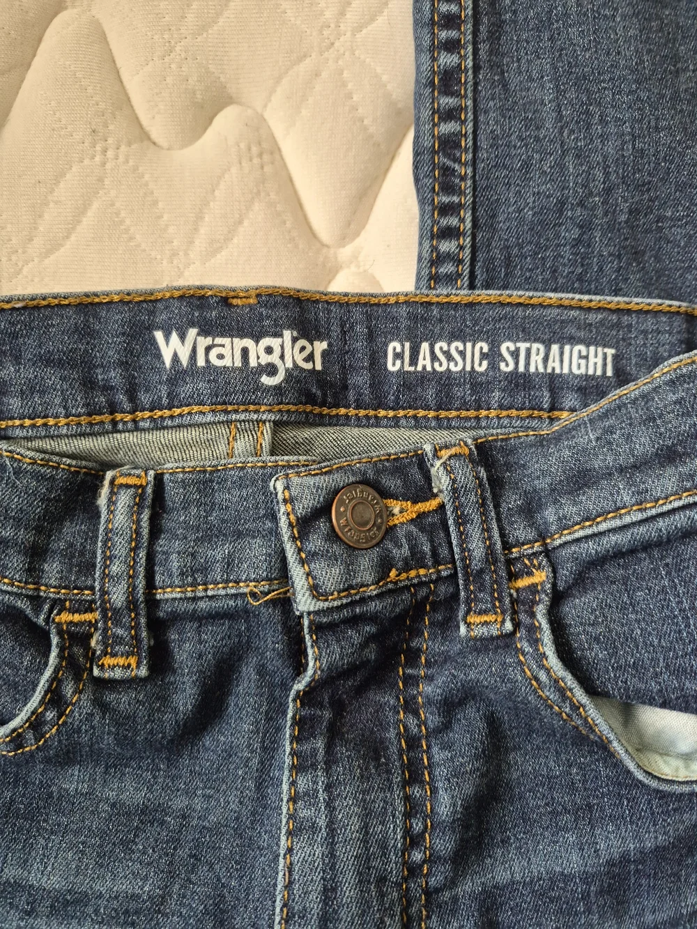 Wrangler  & Old Navy Boys Classic Straight Blue Denim Jeans ( One Pair Each)